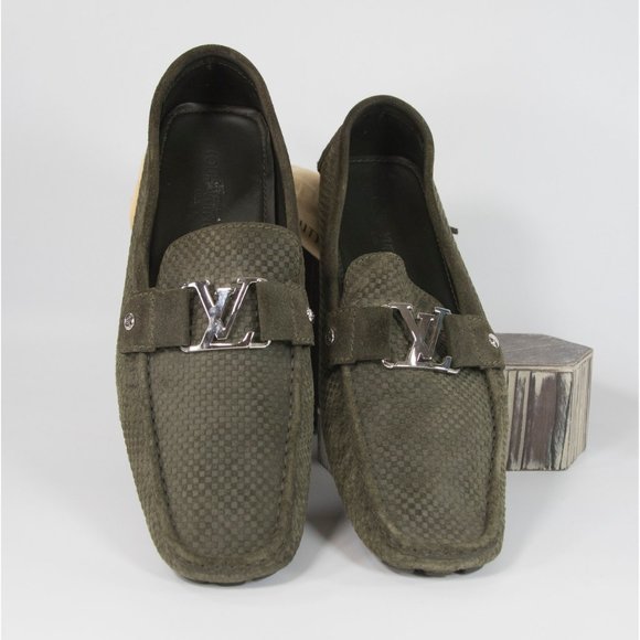 Louis Vuitton Monte Carlo Olive Suede Moccasins 12 - Picture 3 of 8